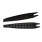 Black plastic car trim removal pry tools, dual and slotted end pieces