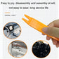 Orange car trim pry tool held in hand for panel disassembly