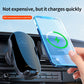 Car air vent wireless charging phone holder with phone seated in charging cradle