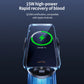 Car air vent wireless charging phone holder with front view of cradle and side grips