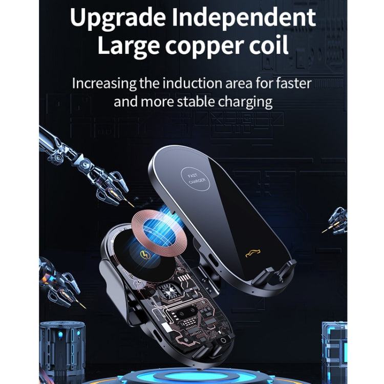 Car air vent wireless charging phone holder with shown coil base and cradle design