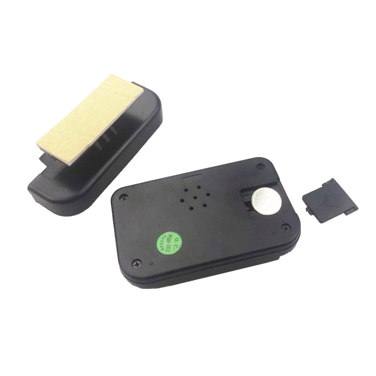 Car LED clock back cover with adhesive pad and control panel, black plastic