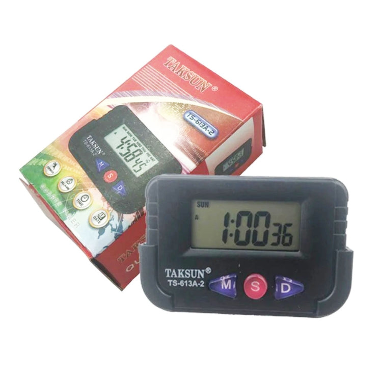 Car LED digital clock with dark housing and bright digital time display