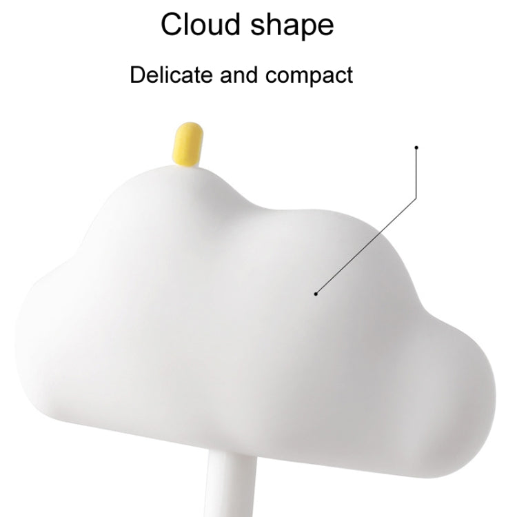 Cloud-shaped adhesive wall hook, white, compact design with yellow mounting cap