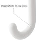 U-shaped adhesive wall hook, white cloud-crescent style with curved hanging end