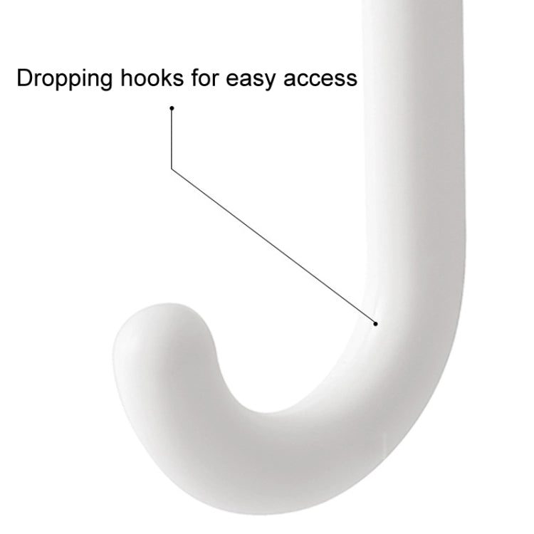 U-shaped adhesive wall hook, white cloud-crescent style with curved hanging end