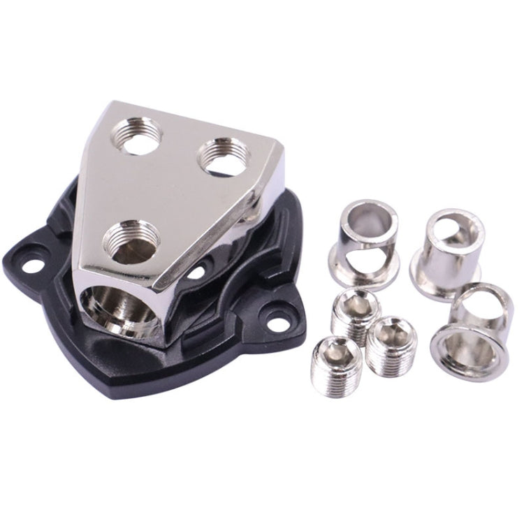 Fuse holder terminal plate with threaded studs and included metal fasteners