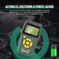Handheld EV battery resistance tester with LCD screen and green body; portable meter design