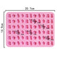 Pink silicone mini candy mold with size diagram: 20.7 x 14.9 cm and cavity marks