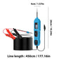 Blue vehicle diode tester with built-in probe, LCD window, and red/black clamp cables