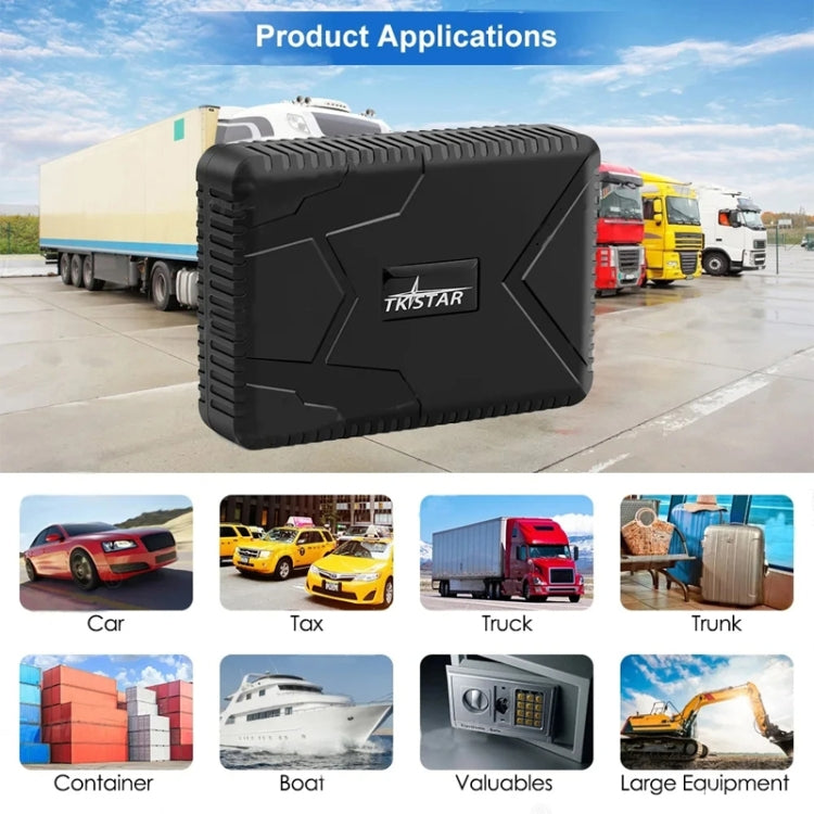Rugged black GPS tracker case with TKSTAR logo on front
