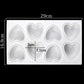 Silicone 8-cavity heart mold, rectangular tray with heart impressions