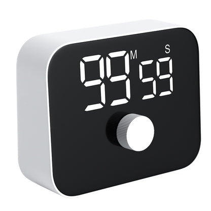 Digital rotating kitchen timer with large LED time display and dial knob
