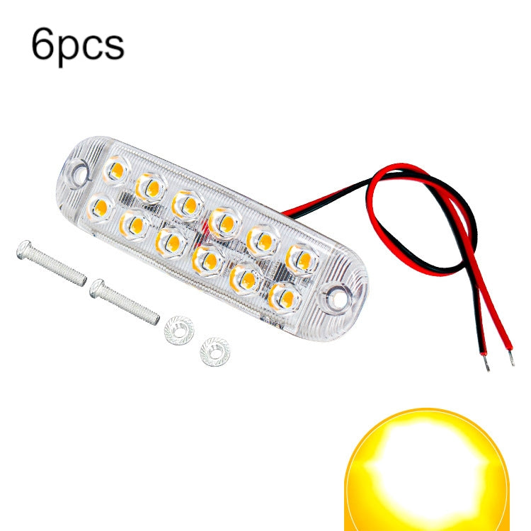 Flashing warning light bar with yellow LED glow, red/black wiring and mounting hardware