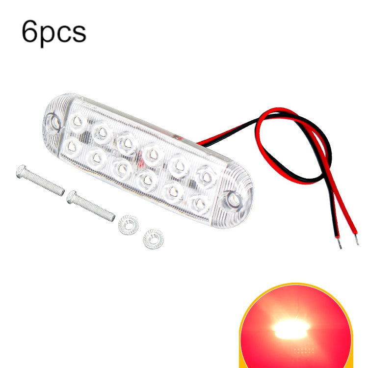Flashing red LED warning light bar with clear cover, red/black wiring and screws
