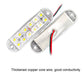 LED warning light bar with thickened copper-core wire and red/black lead connections