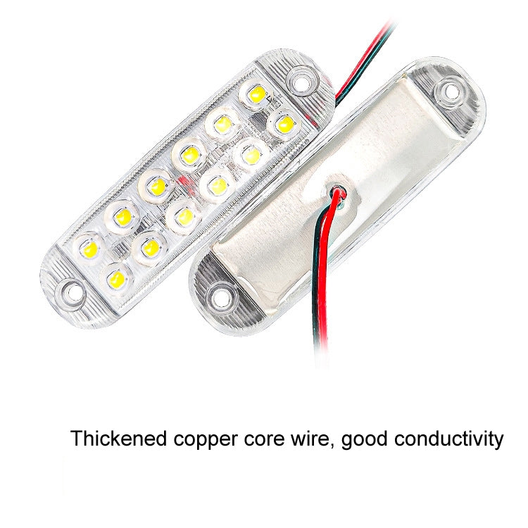 LED warning light bar with thickened copper-core wire and red/black lead connections