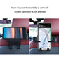 Car headrest phone holder displaying a mounted smartphone screen