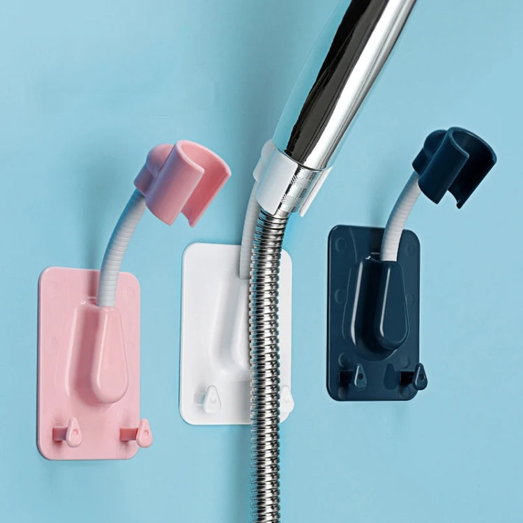 Shower rack attachment with white base and adjustable hose for shower accessories