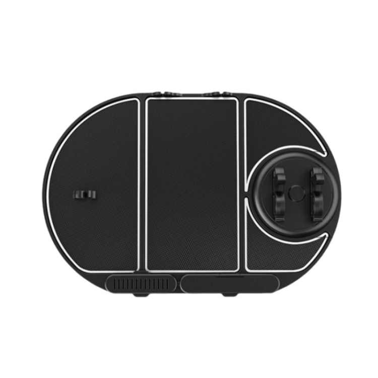 Black car phone holder silicone anti-skid pad with center clamping module
