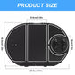 Black car phone holder silicone anti-skid pad with dimensions and circular mount