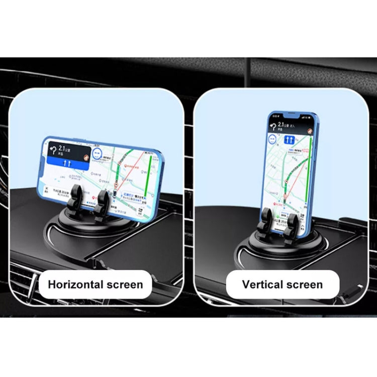 Black phone holder anti-skid pad with horizontal and vertical screen support