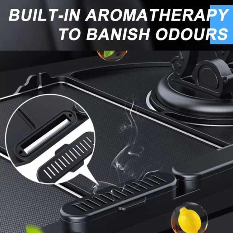 Black built-in aromatherapy phone holder pad with center fragrance openings