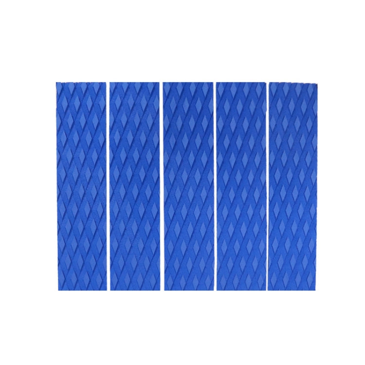 Blue EVA diamond anti-skid surfboard pads with raised traction diamond pattern