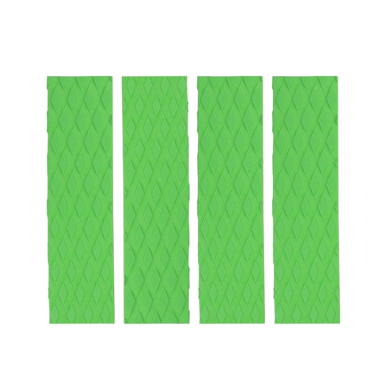 Green EVA diamond anti-skid surfboard pads with raised traction diamond pattern