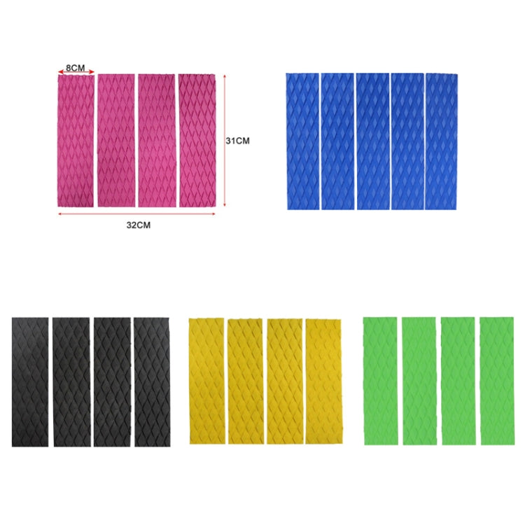 Assorted color EVA diamond anti-skid surfboard pads set, textured grip sheets