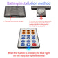 Car LED emoticon light remote control, rectangular keypad with colorful icon buttons