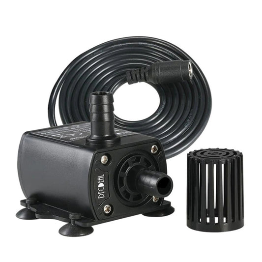 DC brushless water circulating pump with coil tubing and jet filter cap