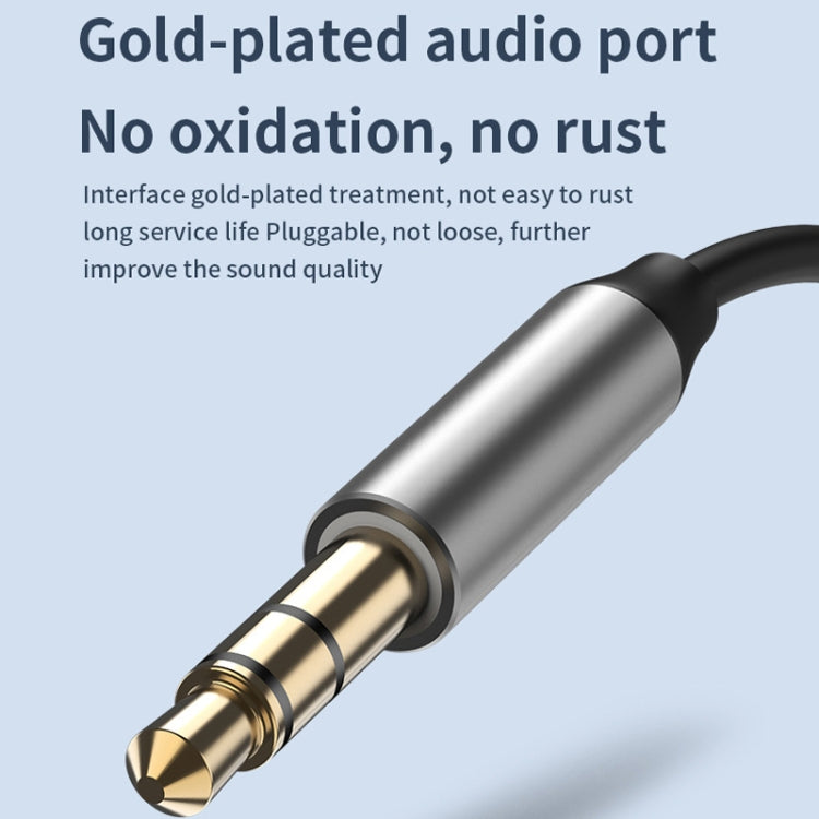 Gold-plated 3.5mm audio plug for car Bluetooth receiver adapter