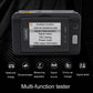 RC battery charger with rear auxiliary function screen and Exit button