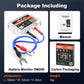 Bluetooth car battery tester with clear case and red/black test leads