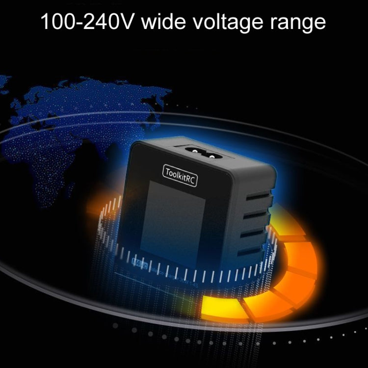 Battery charger with wide voltage range indicator around the device