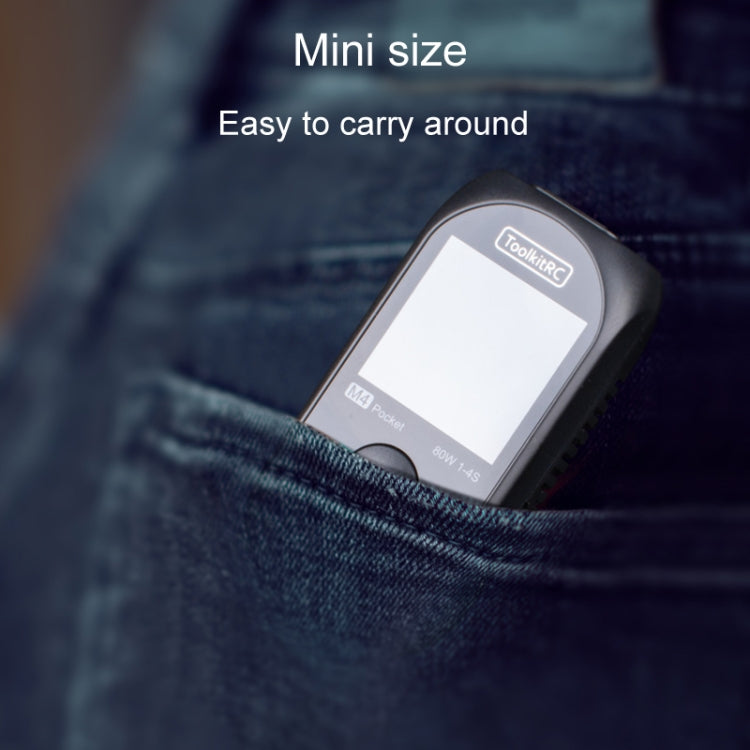 ToolkitRC M4 pocket LiPo balance charger compact size for carrying