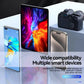 Compact car fast charger compatible with smartphones, tablets, and other devices