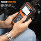 Hand using FOXWELL NT630 Plus OBD2 scanner plugged into vehicle dashboard