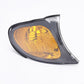 Front corner parking/turn signal light, amber reflector lens with black housing