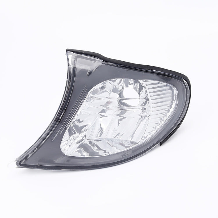 Front corner parking/turn signal light, clear white lens with black housing