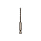 Hex shank spiral flute drill bit for glass and tile, dark metal, side view