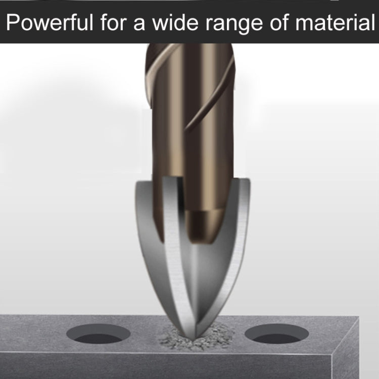 Hex shank spiral flute drill bit for glass tile, pointed carbide tip