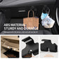 Black car armrest storage hooks with hanging shopping bag and mask bag