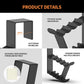 Black door back coat hooks with contoured prongs and adhesive mount backing