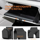 Black organizer hook pair that inserts into a car storage slot for secure fit