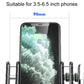 Bicycle phone holder for 3.5–6.5 inch phones with padded side grips