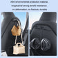 Seat back hook bracket on car seat, dark finish, multi-slot mount