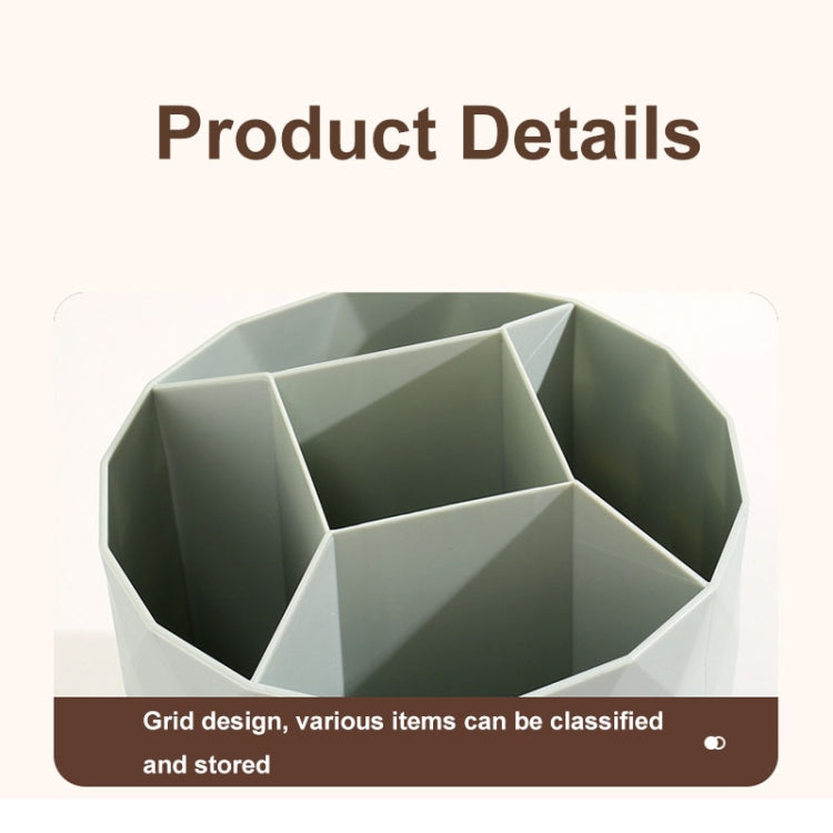 Geometric rotating holder interior, light green with multi-compartment grid