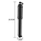 Mini portable bike air pump, black slim body with top handle